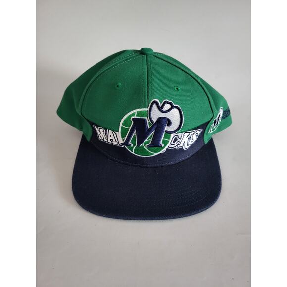 Dallas Mavericks Hat Mitchell Ness NBA Hardwood Classics Cap Green Snap Back - Picture 1 of 8